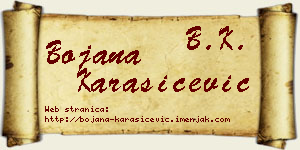 Bojana Karašićević vizit kartica